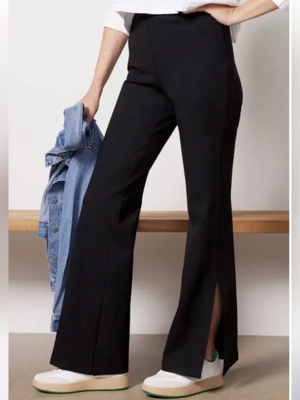 Spanx The Perfect Double Slits Pants in Black